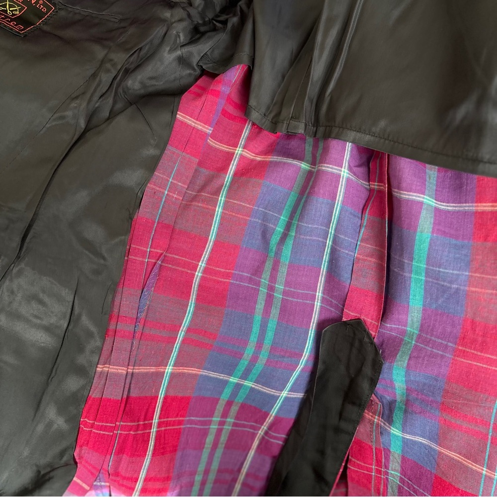 Vibrant Pink & Purple Plaid Men's Blazer - Picture 14 of 16